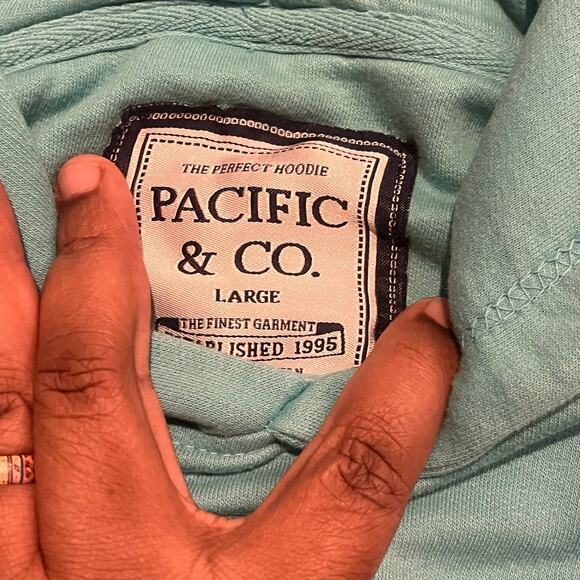 Pacific & Co Nassau Bahamas Blue Women Long Sleeve‎ Sweater Large Hoodie - Picture 6 of 11